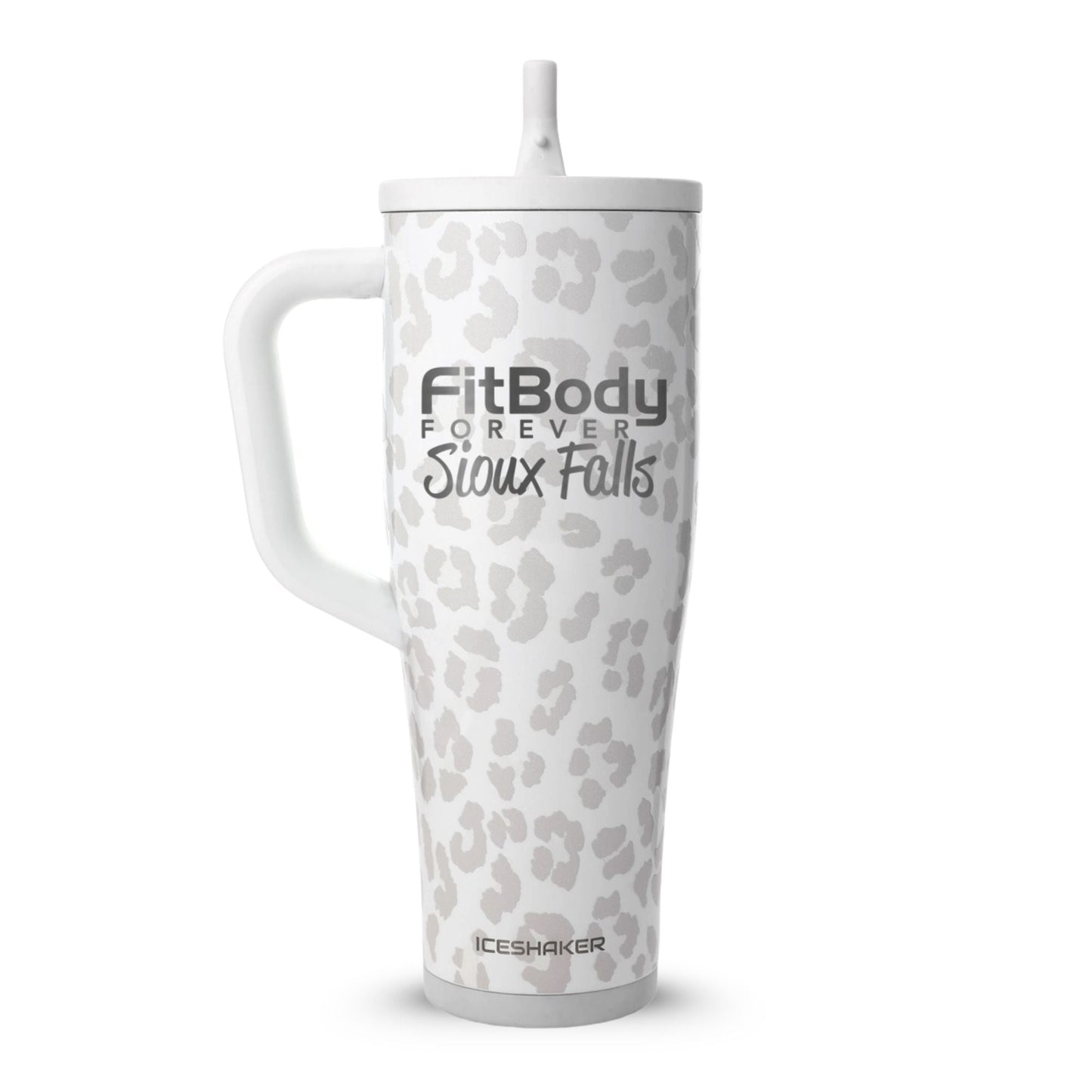 CUSTOM Sioux Falls Fit Body Forever 40oz Legend Tumbler - White Leopard