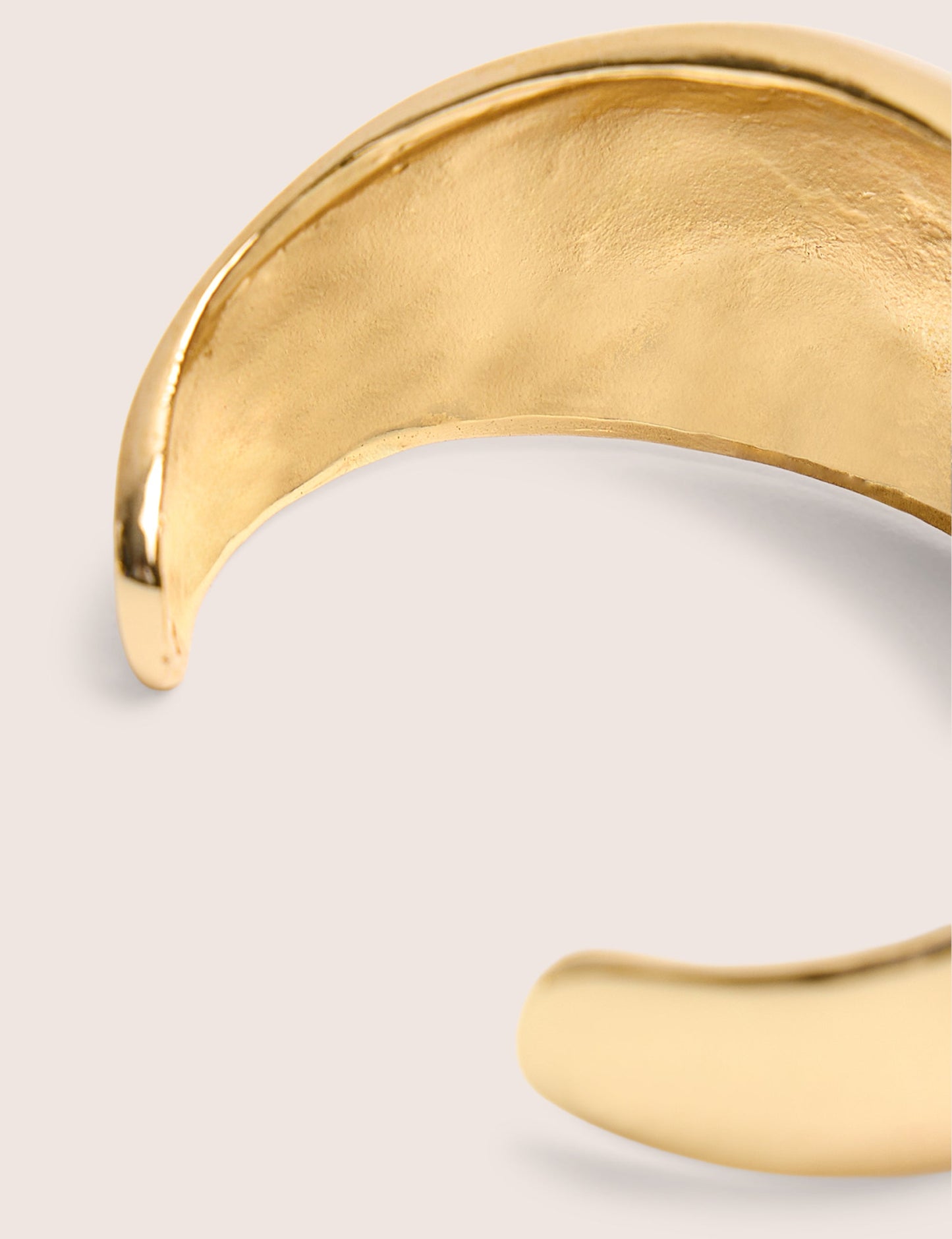 Thick Single Cuff Bracelet Gold