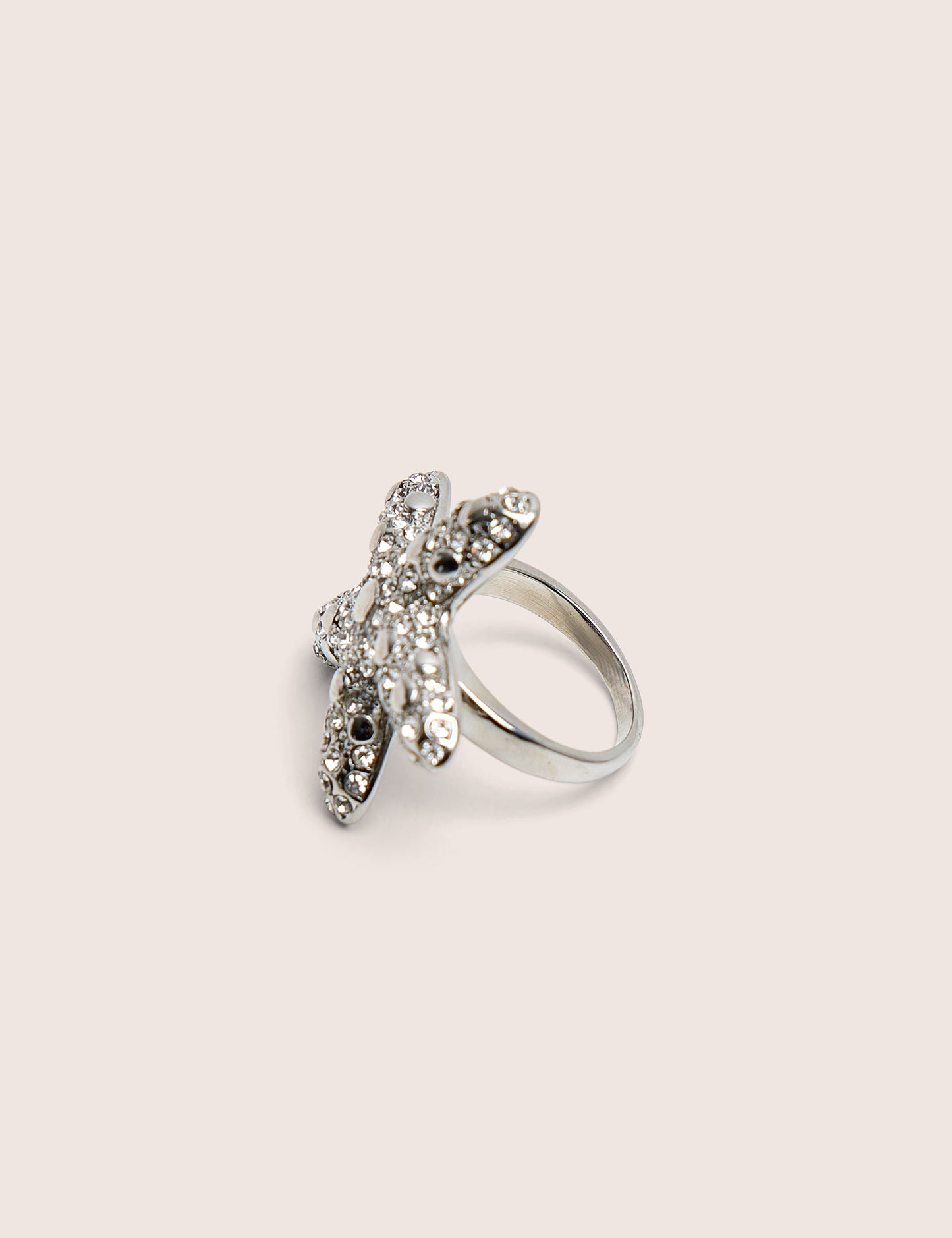 Diamante Starfish Ring in Silver