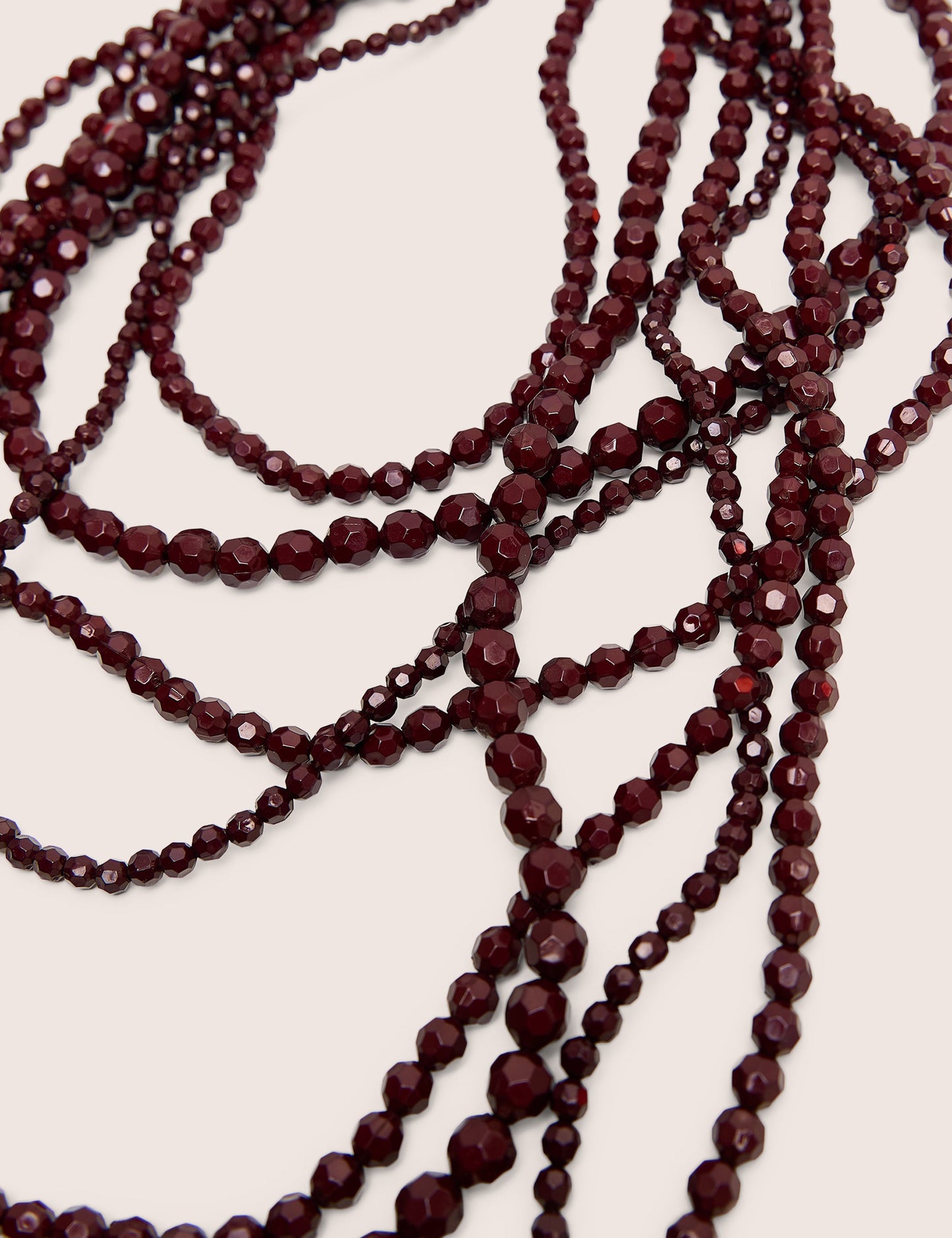 Multi Layered Beaded Necklace in Brown