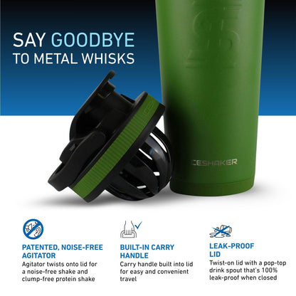 Ice Shaker Matte Series 26oz Shaker Bottle - Green