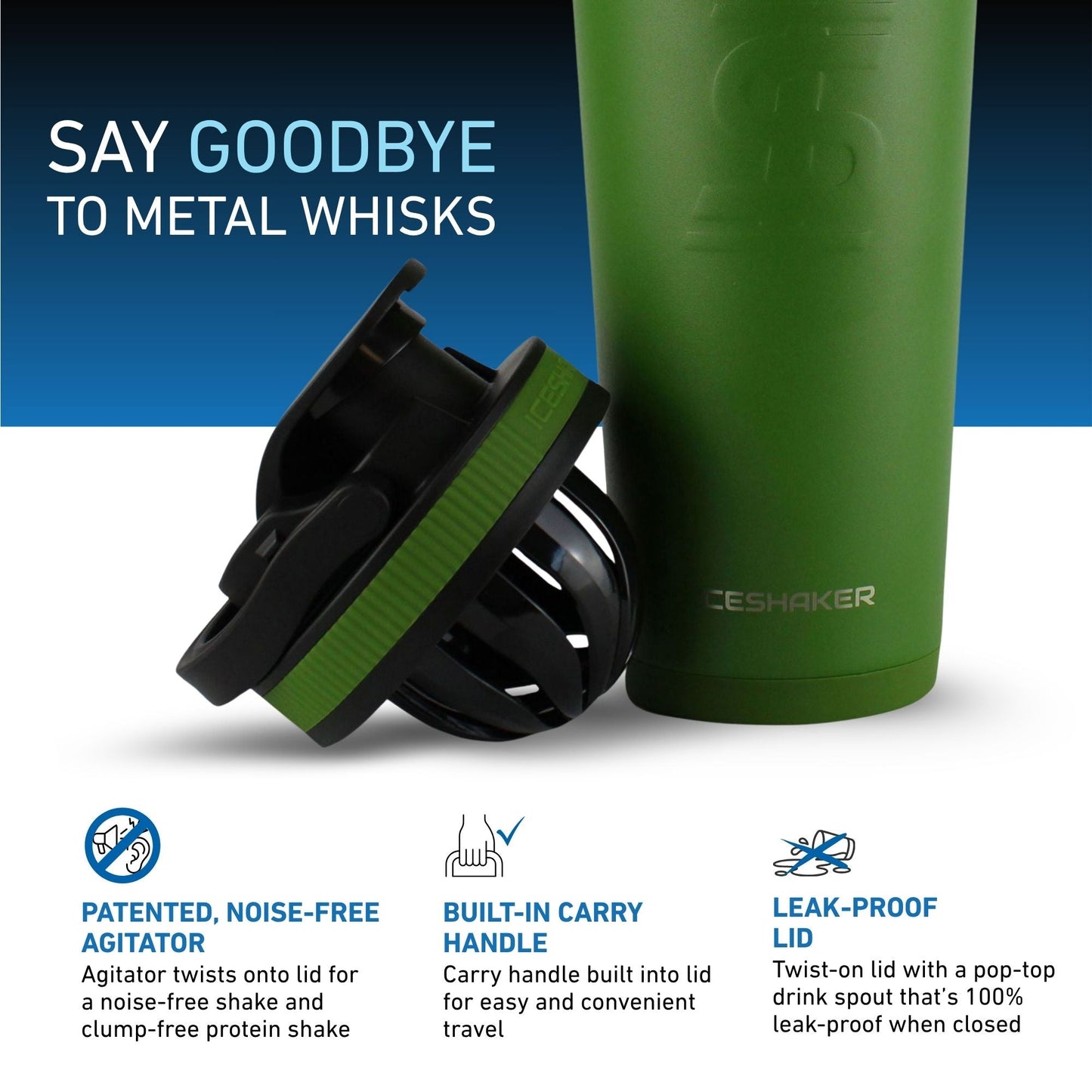 Ice Shaker Matte Series 26oz Shaker Bottles