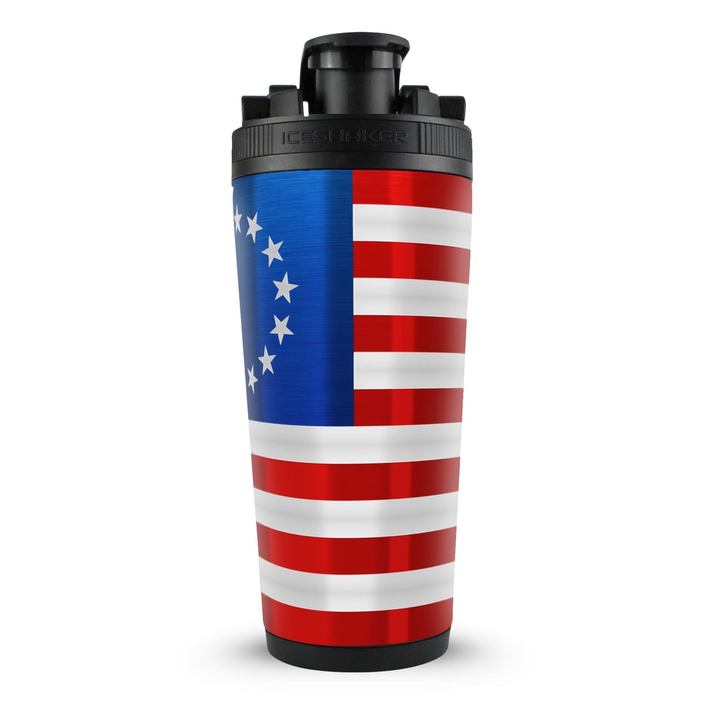 Ice Shaker Allegiance Series 26oz Shaker Bottle - Betsy Ross Flag