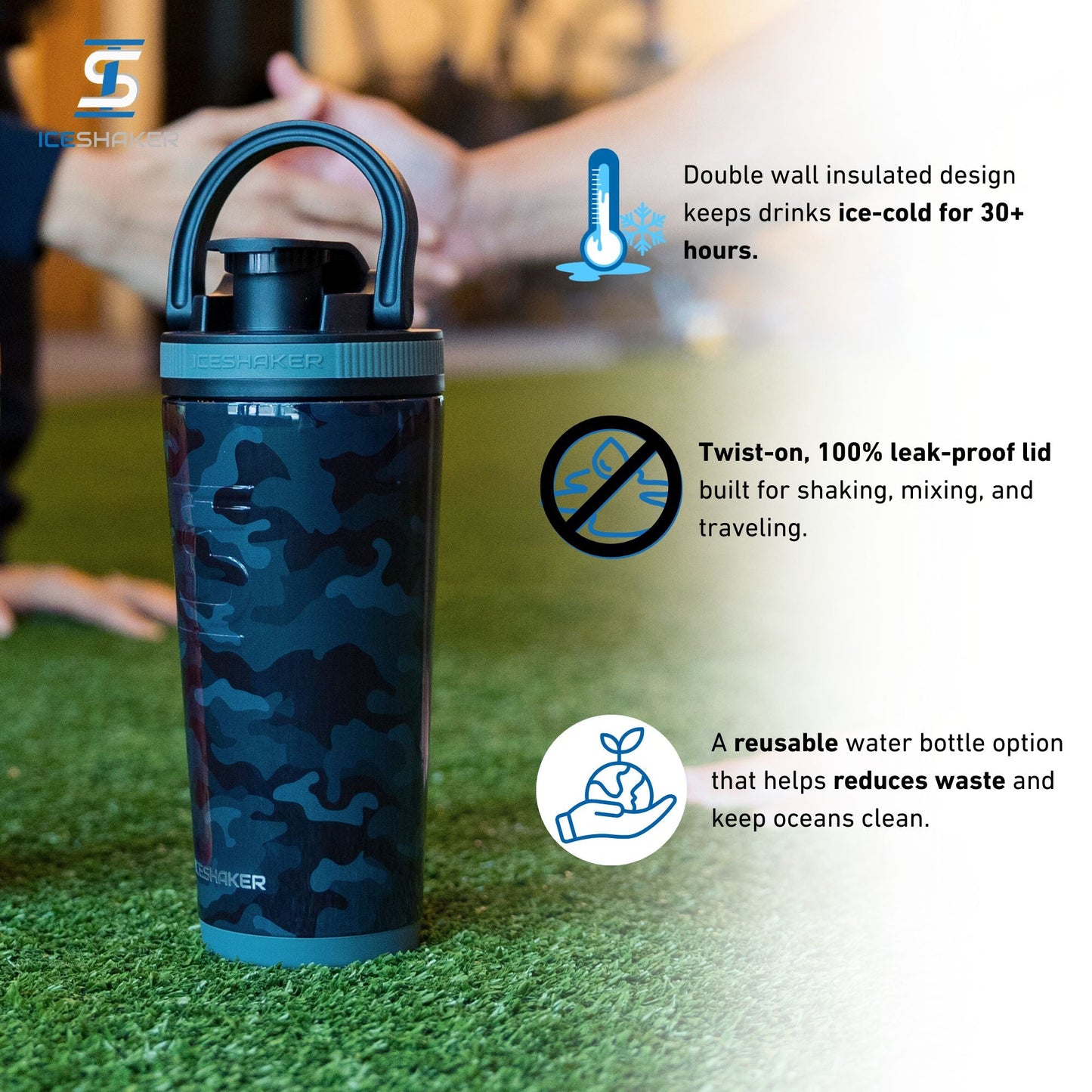 Ice Shaker 4D Series 26oz Shaker Bottles