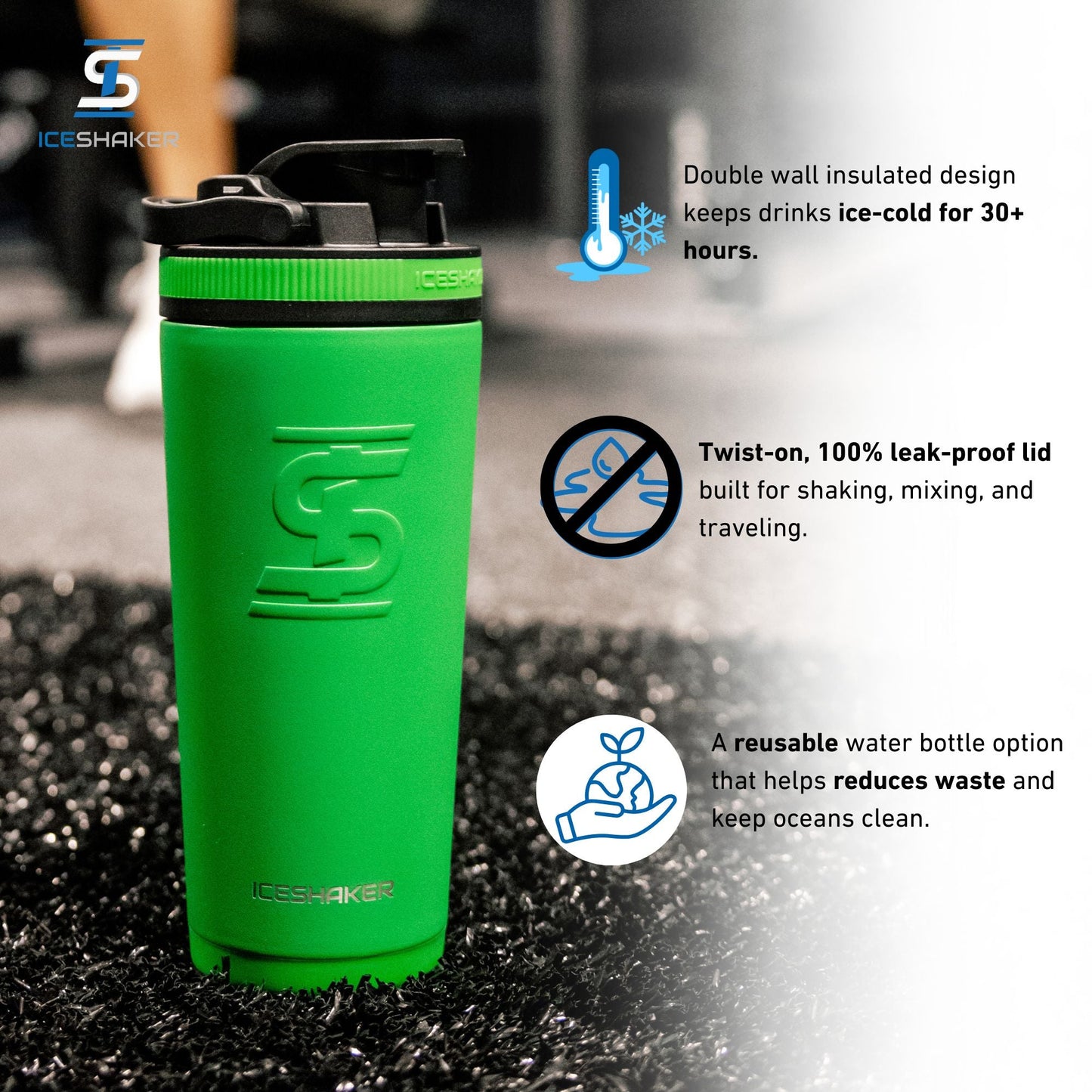 Ice Shaker Matte Series 26oz Shaker Bottles
