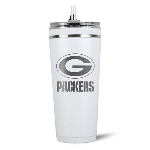 Officially Licensed Green Bay Packers 26oz Flex Bottle - White