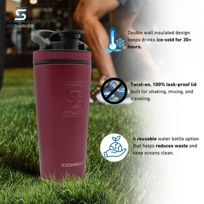Ice Shaker Matte Series 26oz Shaker Bottle - Maroon