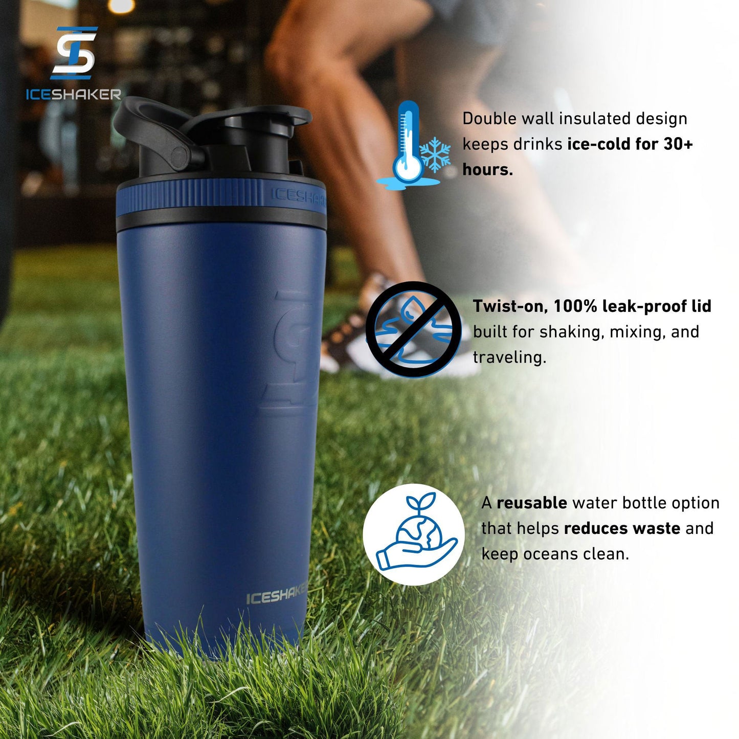 Officially Licensed Detroit Tigers 26oz Ice Shaker - Navy