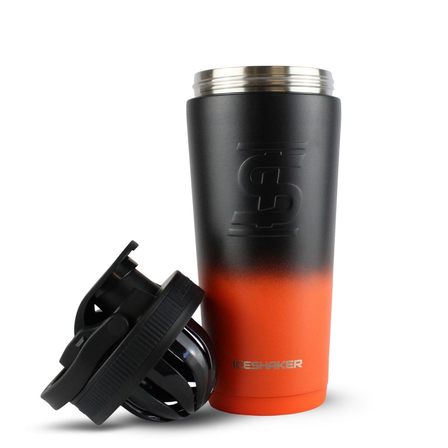 Ice Shaker Ombre Series 26oz Shaker Bottle - Orange Black Ombre