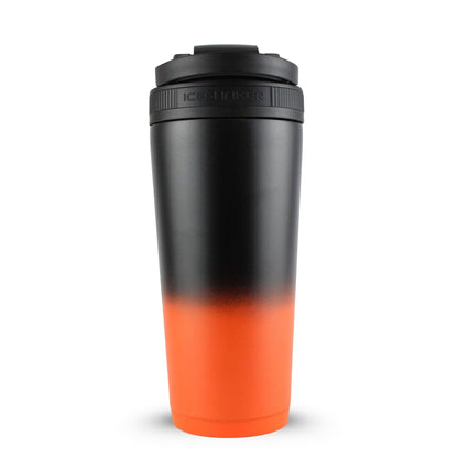 Ice Shaker Ombre Series 26oz Shaker Bottle - Orange Black Ombre