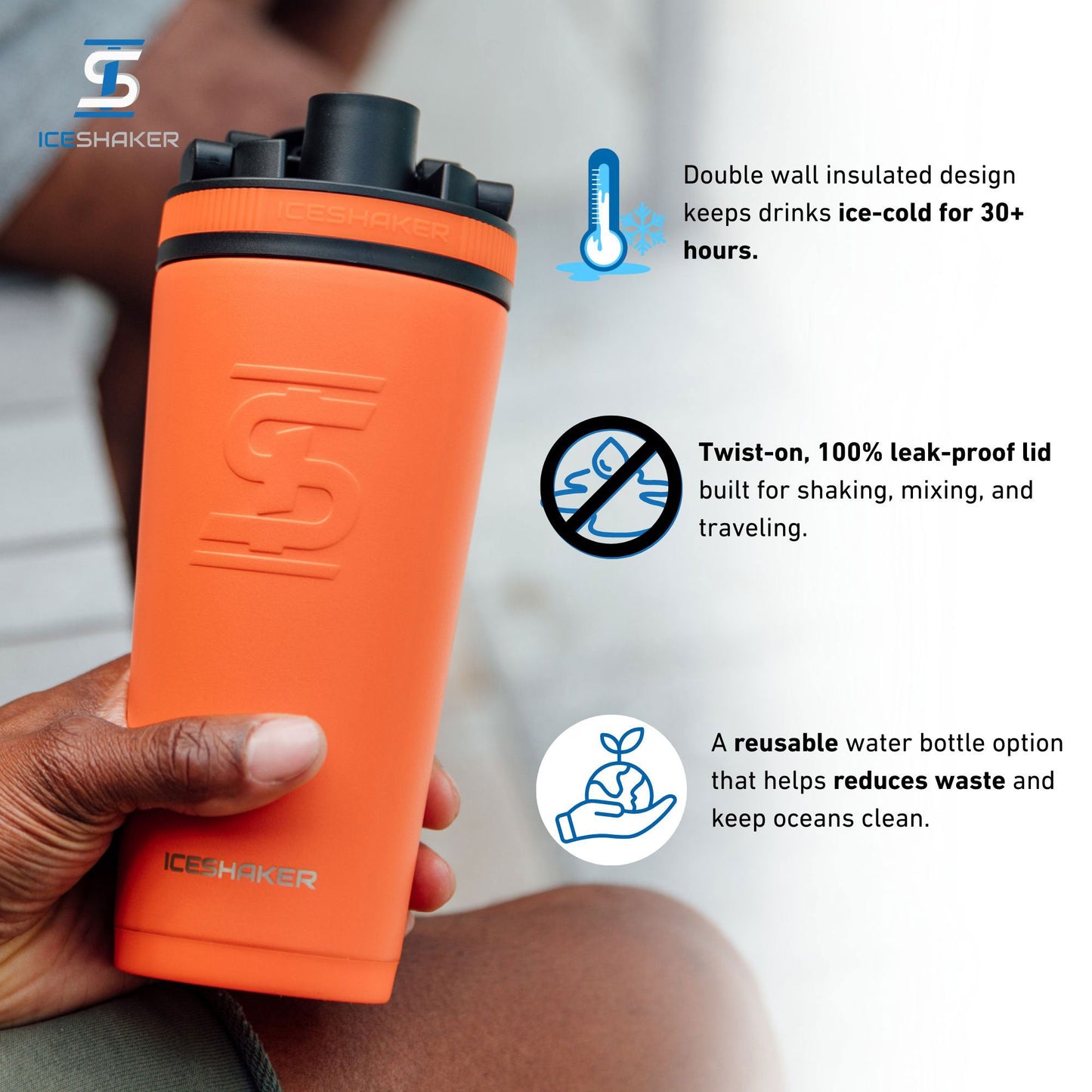 Officially Licensed Houston Astros 26oz Ice Shaker - Orange