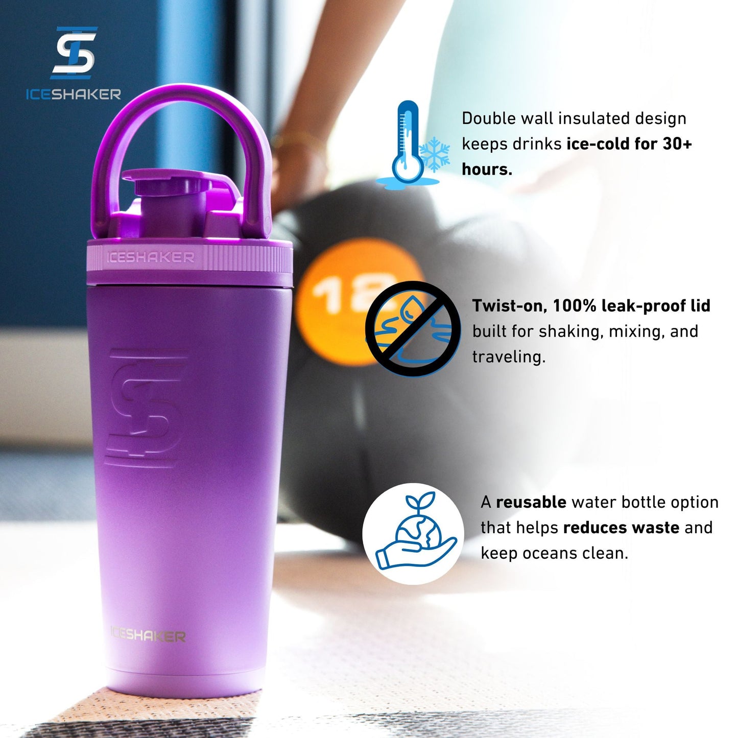 Ice Shaker Color Rush Series 26oz Ice Shaker - Purple Color Rush