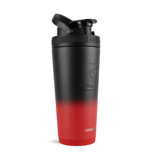 CUSTOM Sports Logo 26oz Ice Shaker - Red Black Ombre