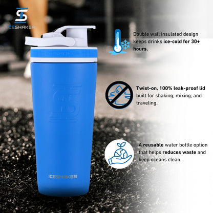 Ice Shaker Matte Series 26oz Shaker Bottle - Royal Blue