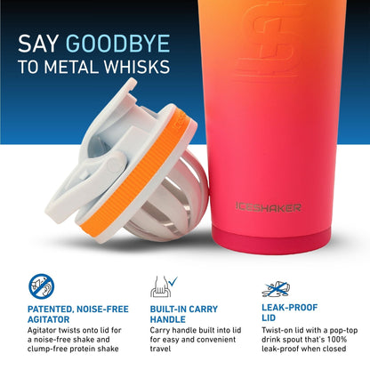 Ice Shaker Ombre Series 26oz Shaker Bottle - Sunkissed