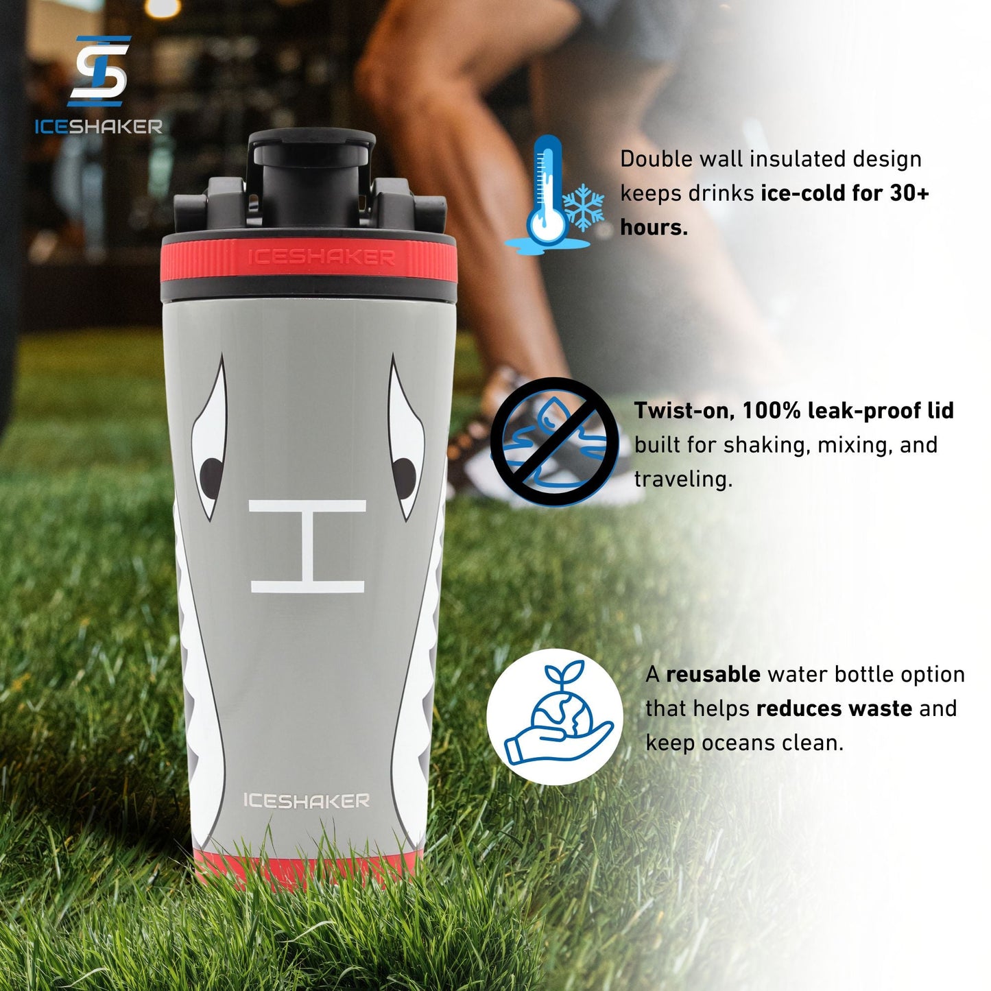 Ice Shaker Allegiance Series 26oz Shaker Bottle - Warthog