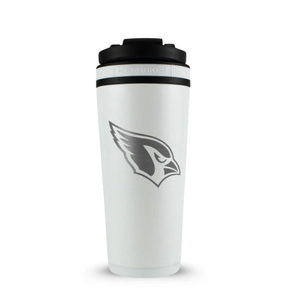 Officially Licensed Arizona Cardinals 26oz Ice Shaker - White