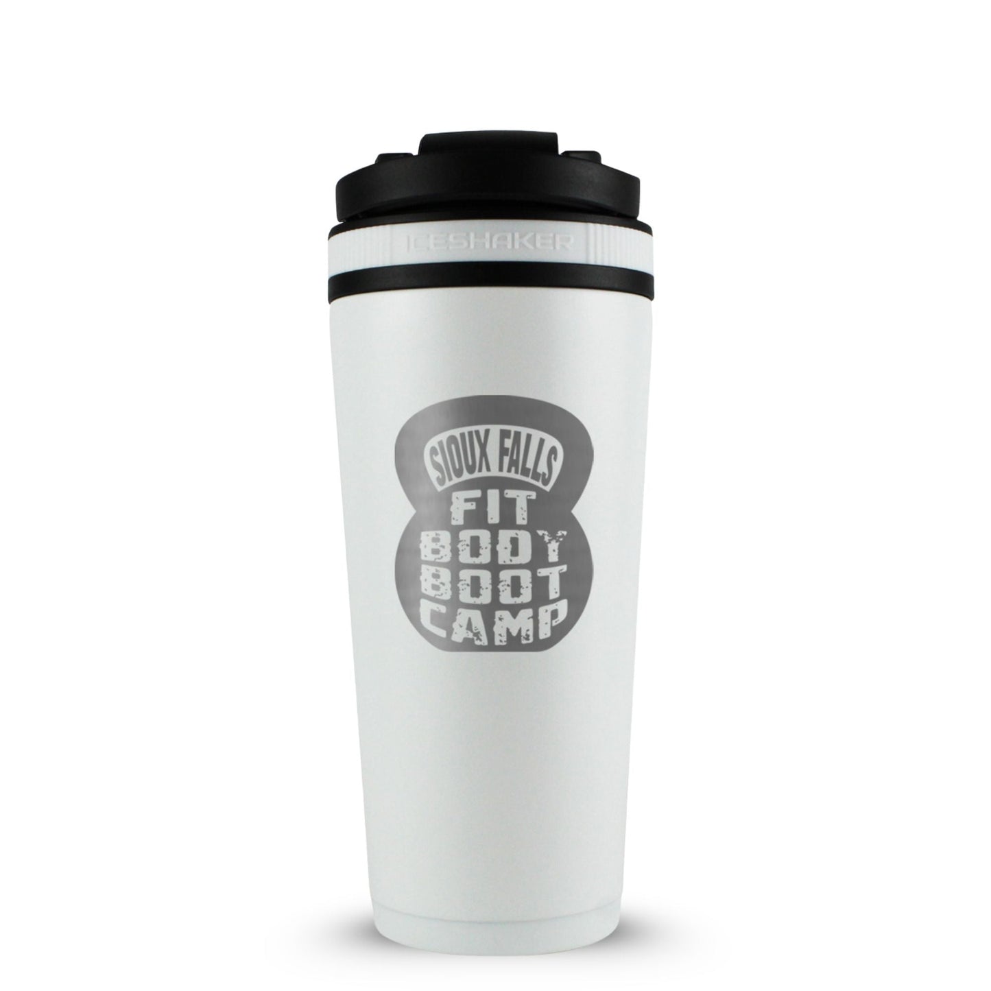 Custom Sioux Falls Fit Body Boot Camp Kettlebell 26oz Ice Shakers