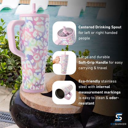 32oz Legend Series Shaker Bottle - Unicorn Leopard