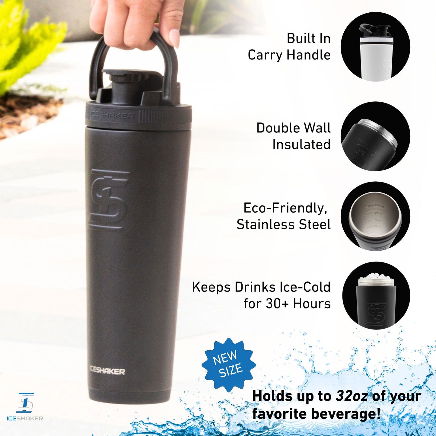 32oz Ice Shaker - White
