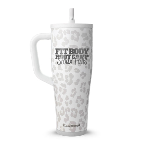 CUSTOM Sioux Falls Fit Body Boot Camp 40oz Legend Tumbler - White Leopard
