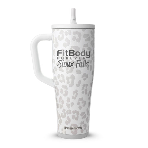 CUSTOM Sioux Falls Fit Body Forever 40oz Legend Tumbler - White Leopard