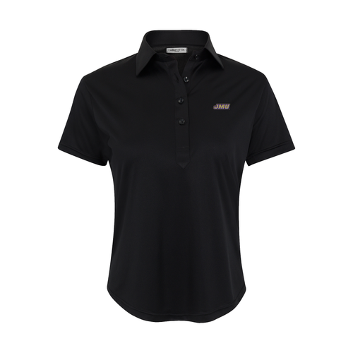 James Madison Women's Cap Sleeve Semi Spread Polo Black