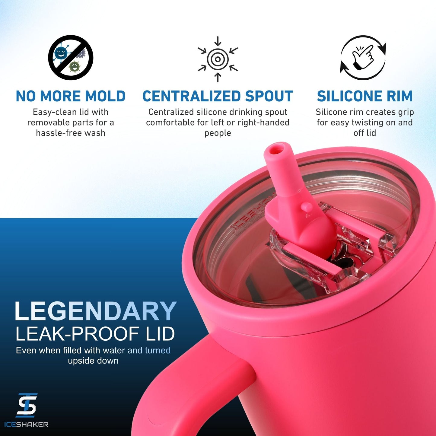 32oz Legend Series Shaker Bottle - Neon Pink
