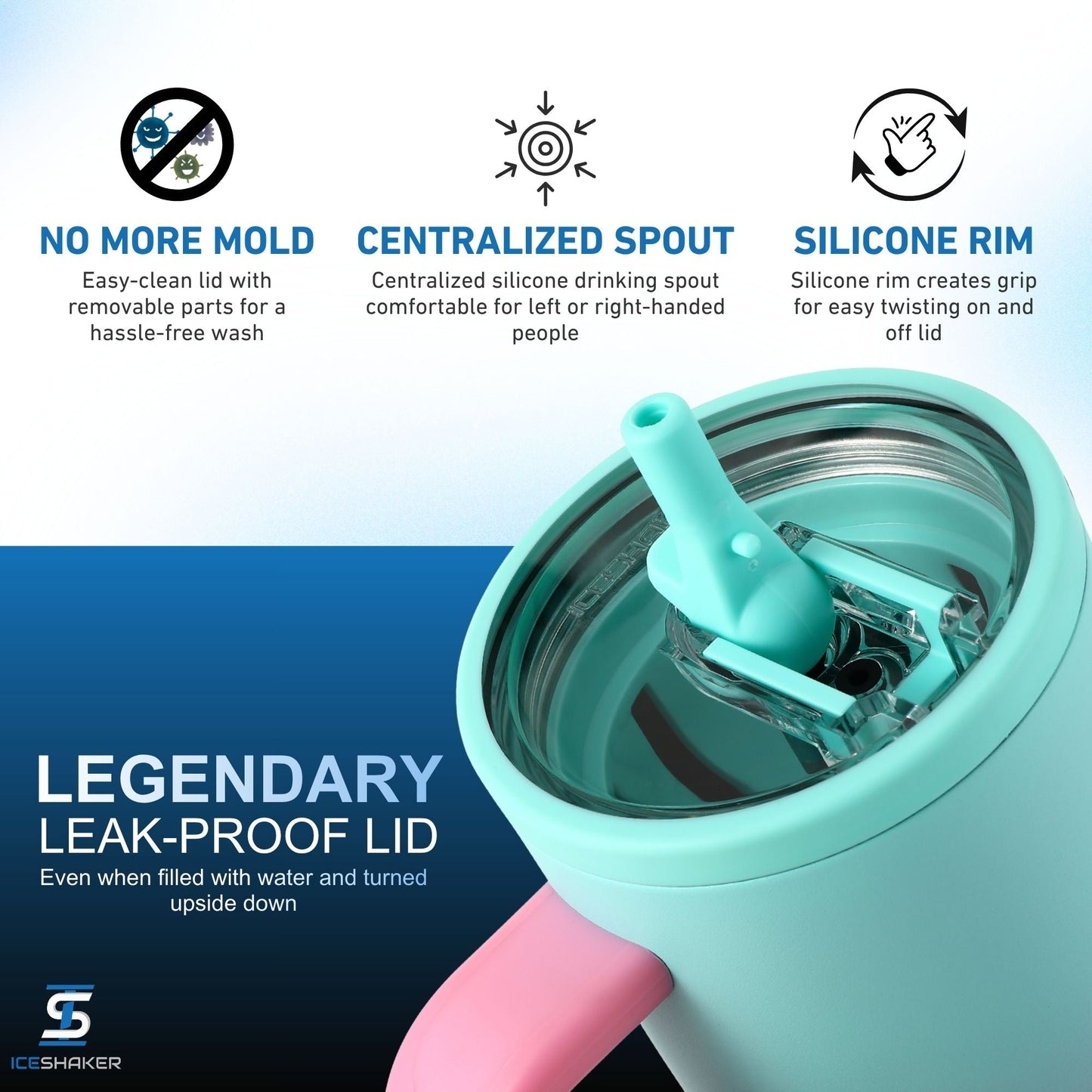 32oz Legend Series Shaker Bottle - Pink Mint Ombre