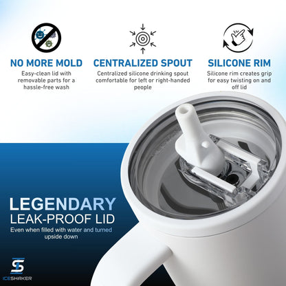 32oz Legend Series Shaker Bottle - White