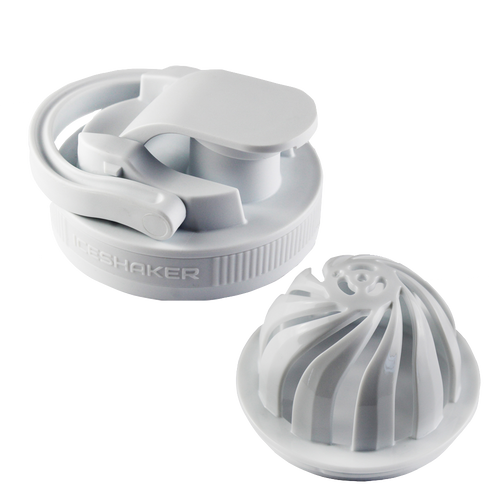 26oz Shaker Lid + Agitator Combo - White Lid with White Band