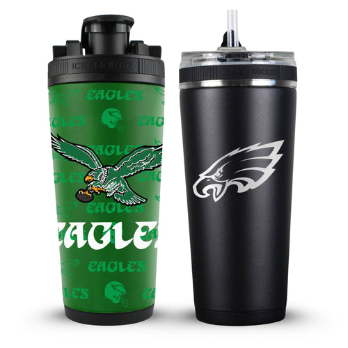 Philadelphia Eagles Vintage 4D Shaker & Flex Bottle Bundle