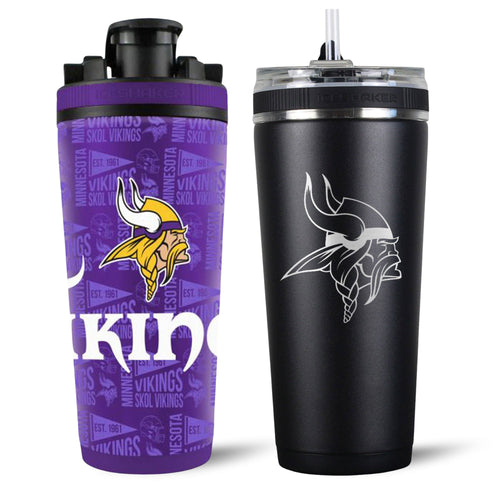 Minnesota Vikings 4D Shaker & Flex Bottle Bundle