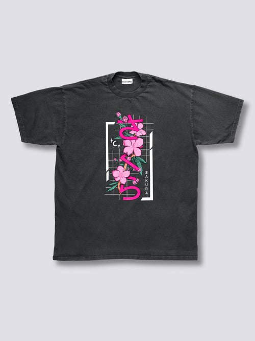 Front Print - Sakura Vintage T-Shirt