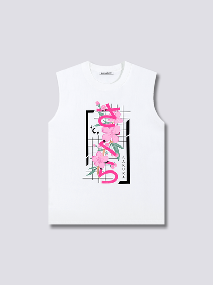 Front Print - Sakura Tank Top
