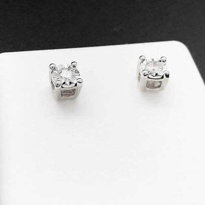 Fanook Stud Diamond Earrings .20cttw 10K Gold