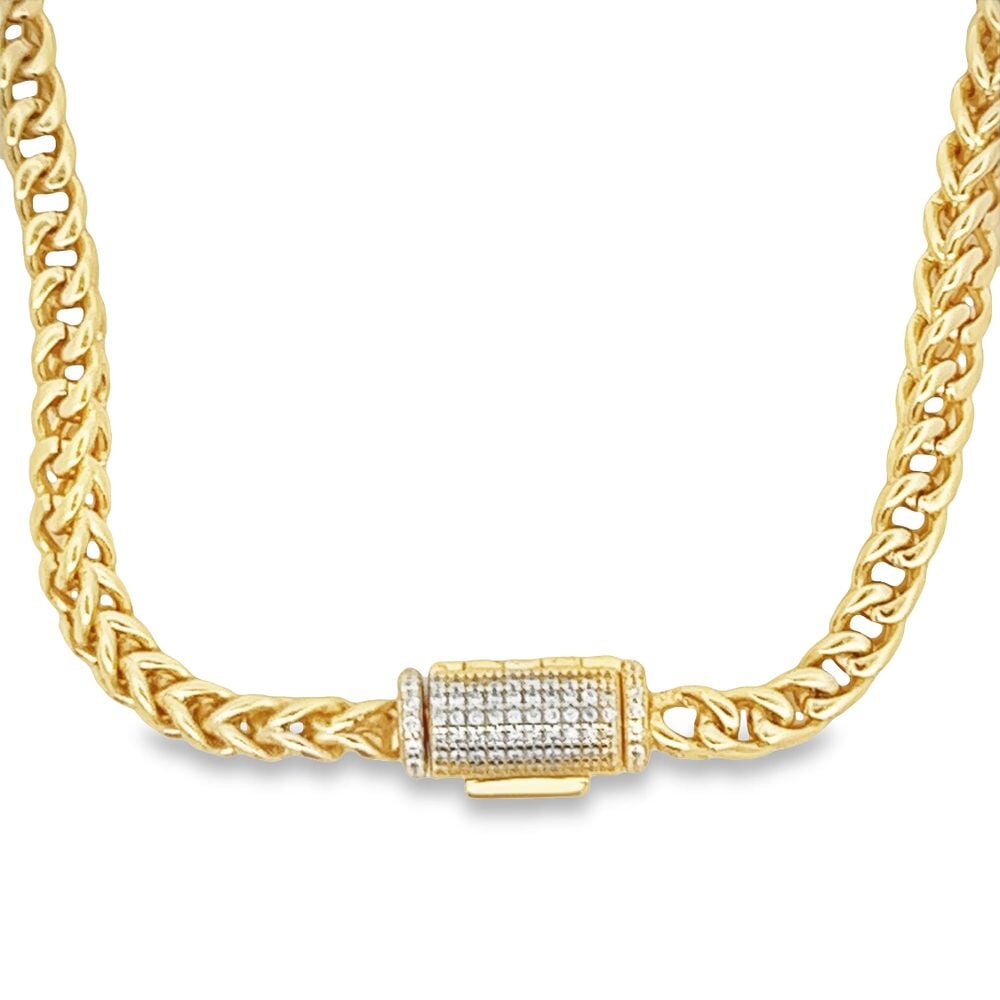Franco VVS Moissanite Chain Steel / .925 Silver