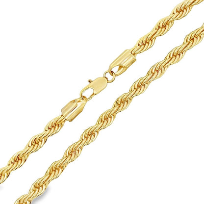 French Rope Gold Plated Chain Necklace