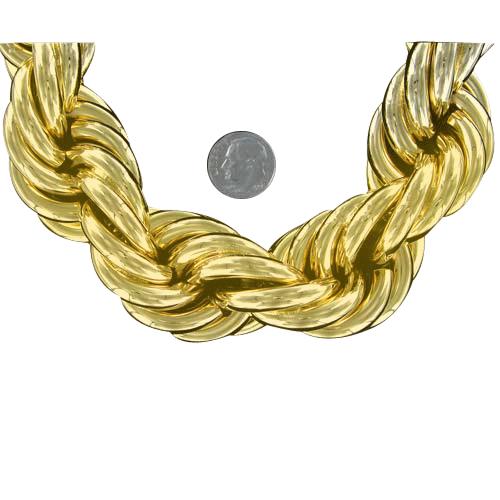 Gold Dookie Rope Chain Hip Hop 80's Style Necklace