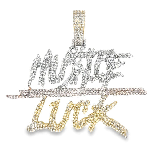Hustle Luck 3.50cttw Diamond Pendant 3 Tone 10K Gold
