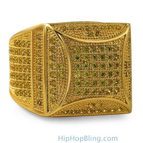 Kite Box Bling Bling Lemonade CZ Micro Pave Ring